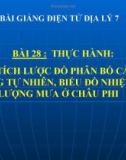 Bài giảng Địa lý 7 bài 28: Thực hành Phân tích lược đồ phân bố các môi trường tự nhiên, biểu đồ nhiệt độ và lượng mưa ở châu Phi