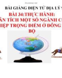 Bài giảng Địa lý 9 bài 34: Thực hành Phân tích một số ngành công nghiệp trọng điểm ở Đông Nam Bộ