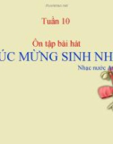 Bài giảng Âm nhạc 2 bài 10: Ôn tập hát Chúc mừng sinh nhật