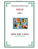 GIÁO ÁN LỚP 1 - MÔN THỦ CÔNG