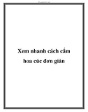 Hướng dẫn cách cắm hoa cúc đơn giản