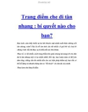 Trang điểm che đi tàn nhang : bí quyết nào cho bạn?