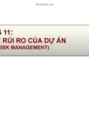 Bài giảng Quản lý dự án: Chương 11 - Quản lý rủi ro của dự án