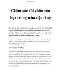 Chăm sóc đôi chân của bạn trong mùa tiệc tùng