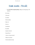 Link words – Từ nối