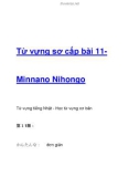 Từ vựng sơ cấp bài 11- Minnano Nihongo