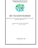 SKKN: Áp dụng kĩ thuật dạy học theo dự án vào môn giáo dục công dân 12