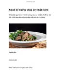 Salad bò nướng chua cay thật thơm