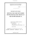 SKKN: Bước đầu thực hiện thử nghiệm phương pháp dạy theo dự án đối với môn Sinh học 10