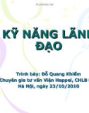 CÁC KỸ NĂNG LÃNH ĐẠO