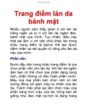 Trang điểm làn da bánh mật