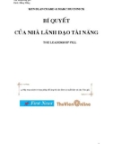 BÍ TUYẾT CỦA NHÀ LÃNH ĐẠO TÀI NĂNG