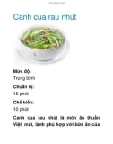 Canh cua rau nhút