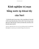 Kinh nghiệm trị mụn bằng nước ép khoai tây của Suri