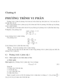 Chương 6: PHƯƠNG TRÌNH VI PHÂN