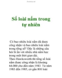 Số loài nấm trong tự nhiên