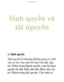 Sinh quyển và tài nguyên