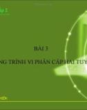 PHƯƠNG TRÌNH VI PHÂN CẤP HAI TUYẾN TÍNH