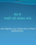 Bài giảng Bài 8: Thiết kế bảng hỏi