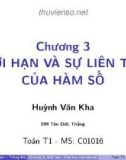 Bài giảng Toán T1: Chương 3 - ThS. Huỳnh Văn Kha