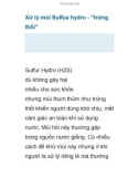 Xử lý mùi Sulfua hydro