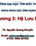 Chương 3: Hệ lưu hóa