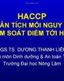 Haccp phân tích mối nguy và kiểm soát điểm tới hạn