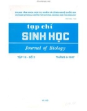 Tạp chí Sinh học: Tập 19 - Số 2 (Tháng 6 - 1997)