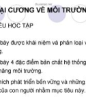 Bài giảng môn học môi trường