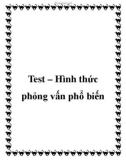 Test – Hình thức phỏng vấn phổ biến