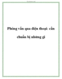 Phỏng vấn qua điện thoại: cần chuẩn bị những gì?