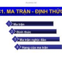 Ma trận- Định thức