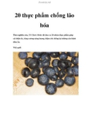 20 thực phẩm chống lão hóa