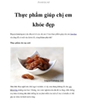 Thực phẩm giúp chị em khỏe đẹp