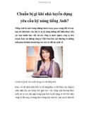 Chuẩn bị gì khi nhà tuyển dụng yêu cầu kỹ năng tiếng Anh?