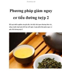 Phương pháp giảm nguy cơ tiểu đường tuýp 2