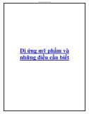 Dị ứng mỹ phẩm và những điều cần biết