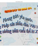 Bài giảng Lịch sử 11 - Bài 21: Phong trào yêu nước chống Pháp của nhân dân Việt Nam trong những năm cuối thế kỉ XIX