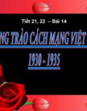 Bài giảng Lịch sử 12 bài 14: Phong trào cách mạng 1930 - 1935