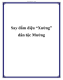 Say đắm điệu “Xường” dân tộc Mường