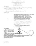 Đề thi chọn học sinh giỏi cấp trường môn Vật lí lớp 11 năm 2021-2022 có đáp án