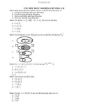 CÂU HỎI TRẮC NGHIỆM CHƯƠNG I+II