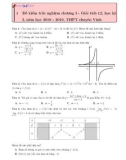 Đề kiểm trắc nghiệm chương I - Giải tích 12 năm học 2018-2019