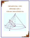 5 đề kiểm tra 1 tiết Hình học lớp 11 năm 2017-2018 có đáp án