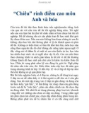 “Chiêu” rinh điểm cao môn Anh và hóa