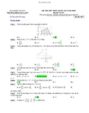 Đề thi thử THPT Quốc gia môn Toán năm 2018 - THPT Tân Lang, Hà Nội - Mã đề 015