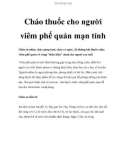 Cháo thuốc cho người viêm phế quản mạn tính