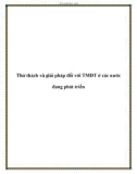 Thử thách và giải pháp đối với TMĐT ở các nước đang phát triển