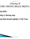 Chủ thể trong hoạt động kinh tế đối ngoại