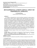 Developmental & motivational aspect of performance appraisal